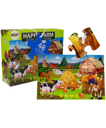 Puzzle Układanka Farma Zwierzęta 48 elem
