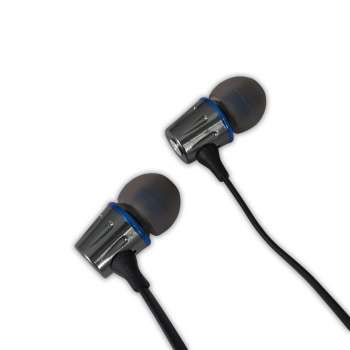 Esperanza słuchawki douszne metalowe z mikrofonem eh203 grafitowo-niebieskie
